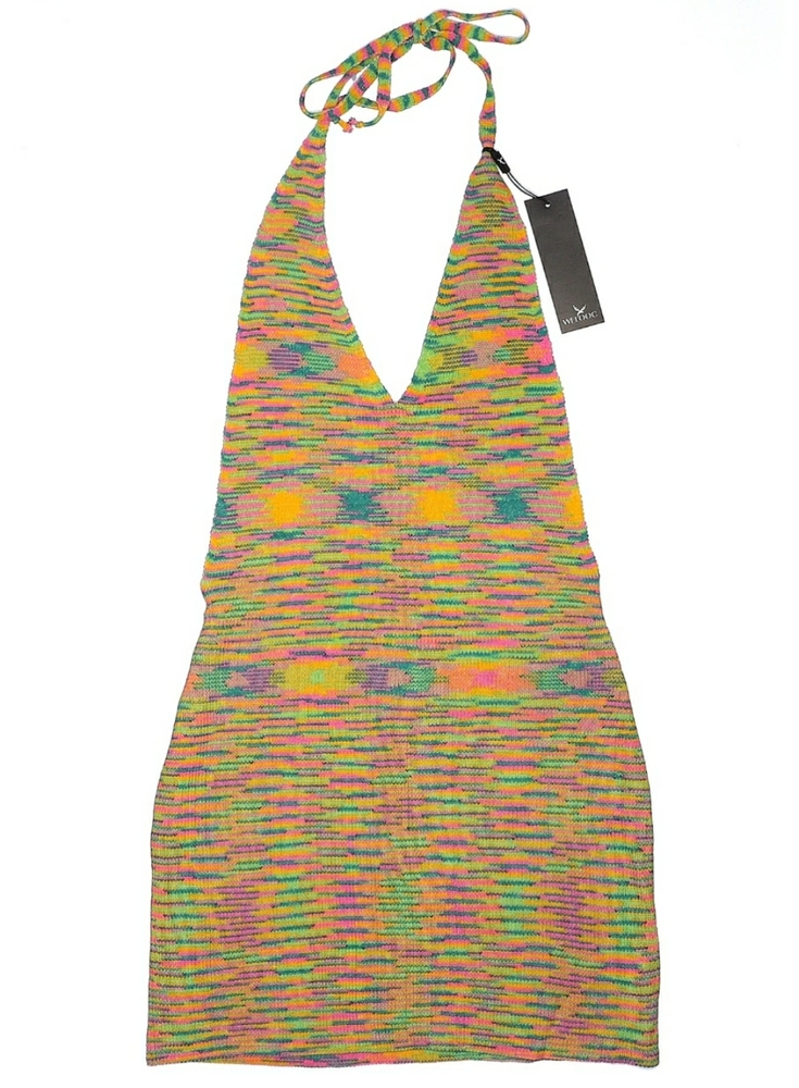 Knit V-Neck Halter Coverup Dress sz Large 🎉 HP - Picture 2 of 7